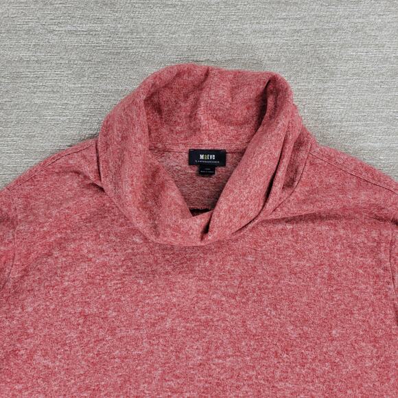 Maeve by Anthropologie Oversized Turtleneck Sweater Red Heathered Knit Large - Picture 8 of 14